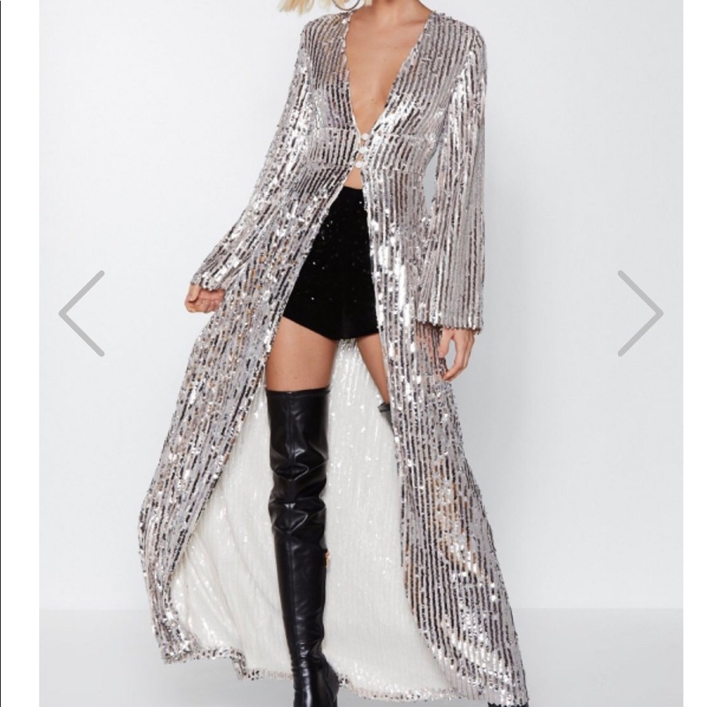 Sequin long duster